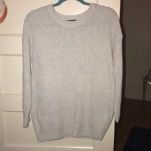 cute light gray knitted sweater